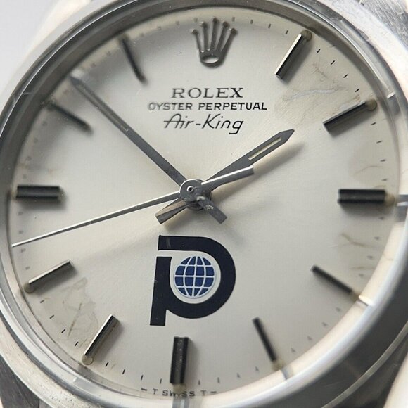 Rolex Air King Automatic Stainless Steel Men's Watch 34mm Pool Intairdril Dial - Picture 2 of 9